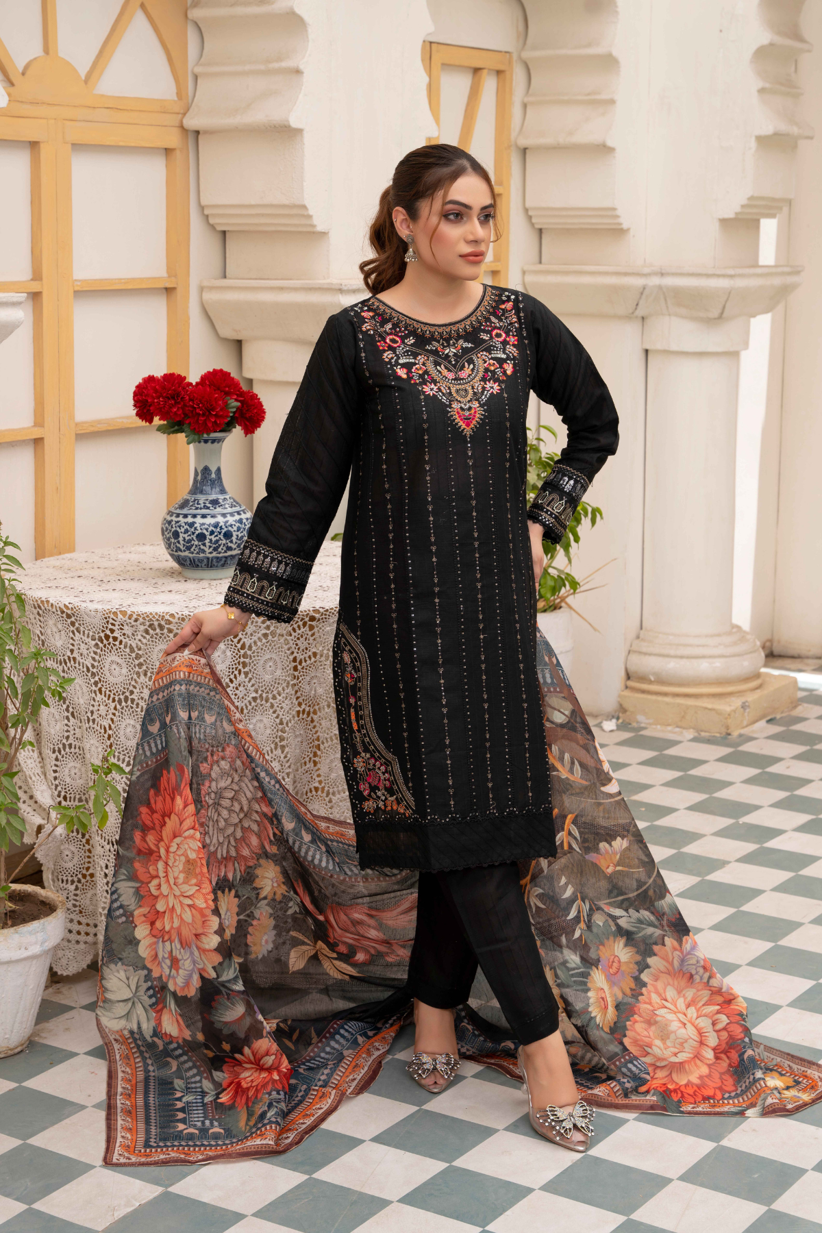 Best Selling - Ace 3Pc Embroidered Dress