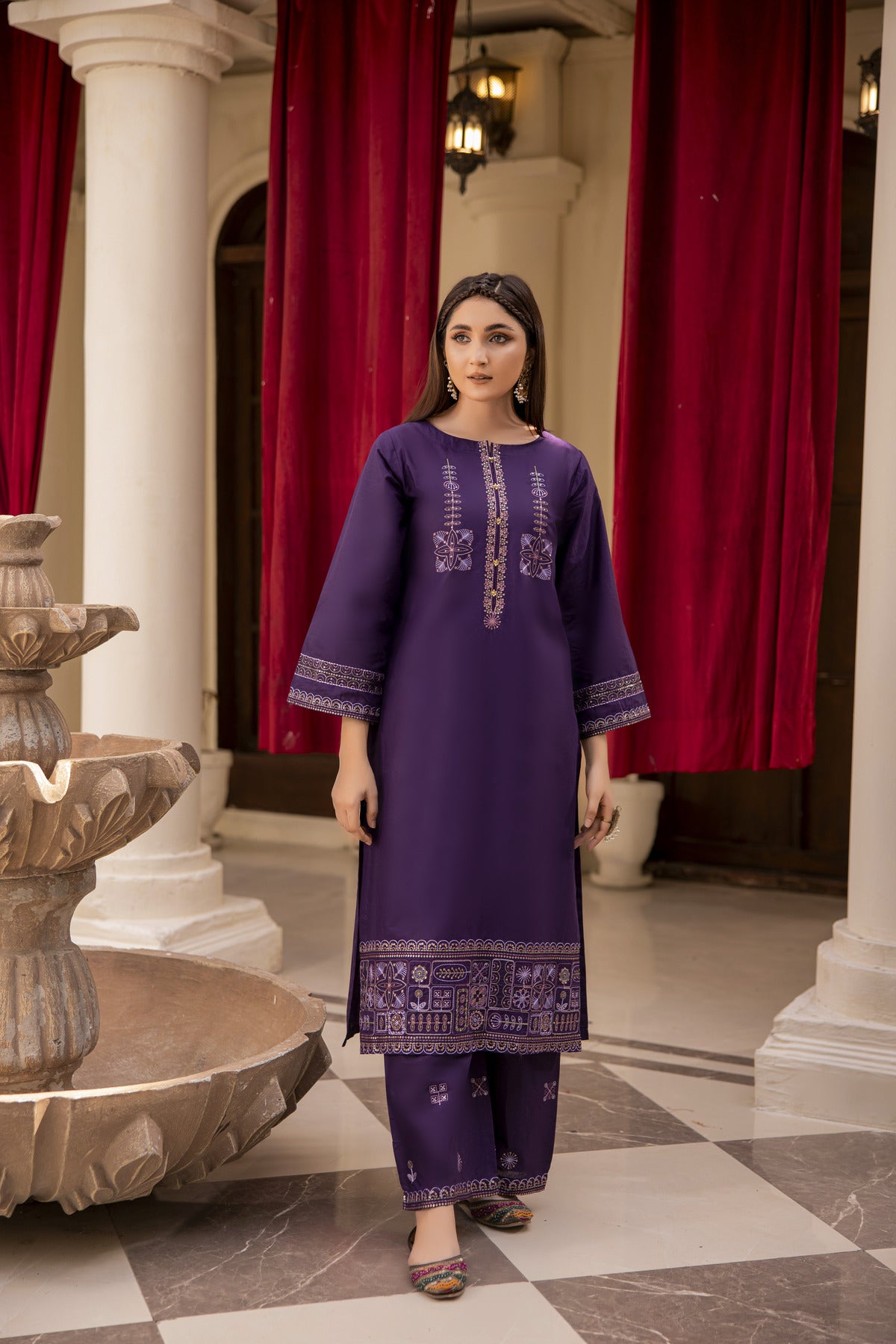 Best Selling - Aroma 2Pc Embroidered Dress