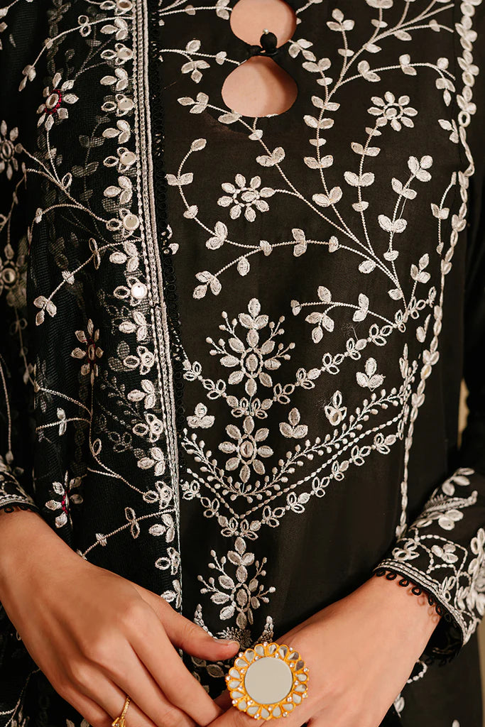 Best Selling - Noir Ornate 3Pc Embroidered Suit