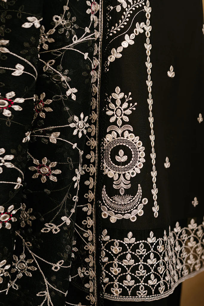 Best Selling - Noir Ornate 3Pc Embroidered Suit