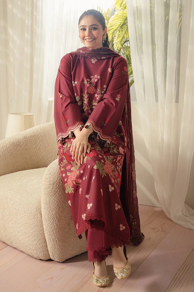 Best Selling - Ruby Maze 3Pc Embroidered Suit